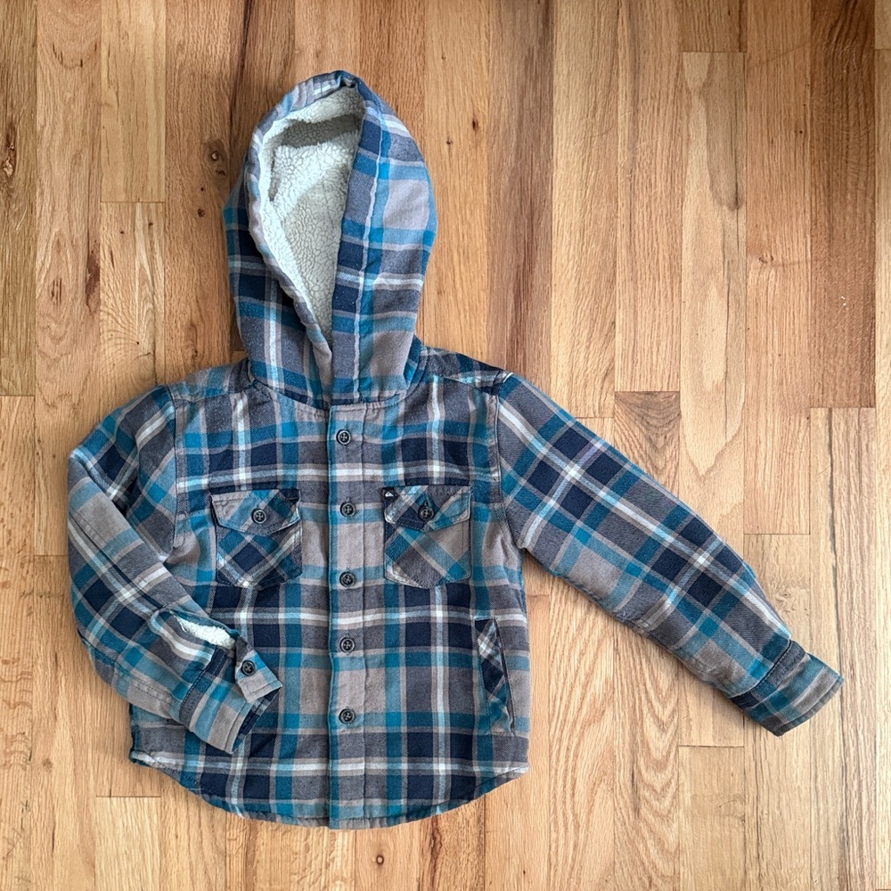 Quiksilver Toddler Sherpa Lined Flannel Hoodie